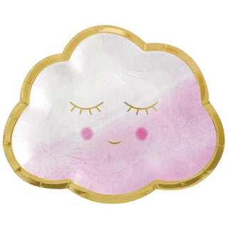 Pink Cloud Plates | Pink Baby Shower Supplies