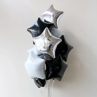 Anagram | Monochrome Star Foil Bouquet | Black and Silver