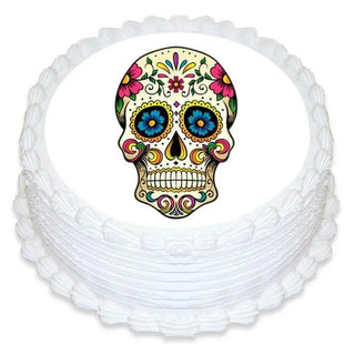 Sugar Skull Edible Cake Image