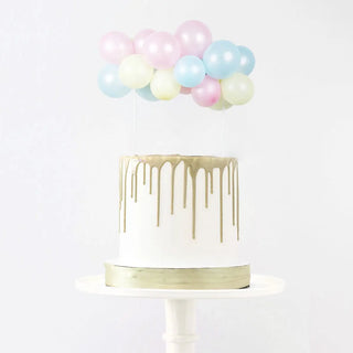 Pastel Balloon Garland Cake Topper | Gender Reveal Cake Topper