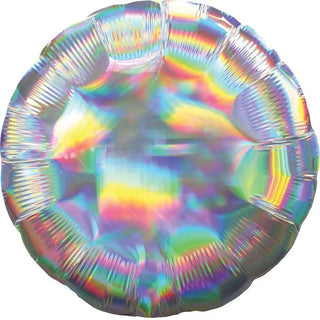 Iridescent Holographic Round Foil Balloon