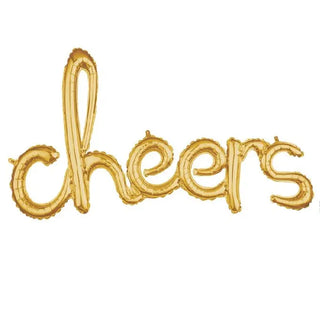 Gold Cheers Balloon Banner | Gold Party Supplies