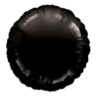 Metallic Black Round Foil Balloon | 21st Birthday Party Theme & Supplies | Anagram