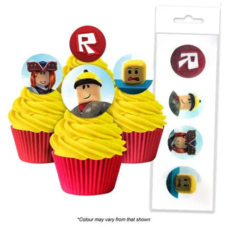Roblox Edible Wafer Cupcake Toppers | Roblox Party Supplies