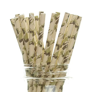 Camouflage Straws | Army Party Supplies NZ