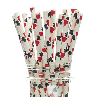 Casino Paper Straws | Casino Party Supplies