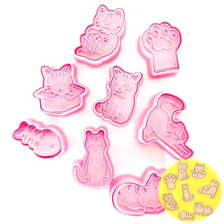 Bake Boss | Cat Plunger Cutter Set | Cat party supplies NZ