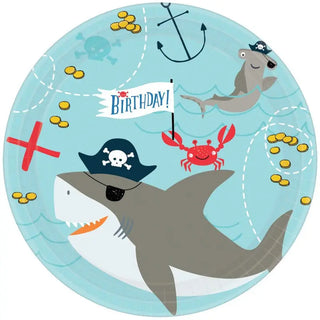 Shark Pirate Plates | Pirate Party Supplies