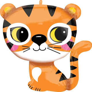 Tiger SuperShape Foil Balloon | Jungle Animal Party Supplies