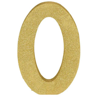 Number 0 Gold Centrepiece | Gold Party Decorations