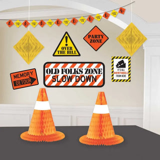Over The Hill Construction Room Decorating Kit