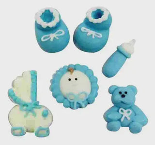 Bake Boss | baby boy dec ons - 6 pkt | baby shower party supplies NZ