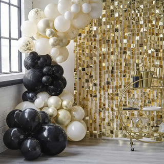 Ginger Ray | Black Nude & Champagne Gold Balloon Arch Kit | Gold Party Supplies NZ