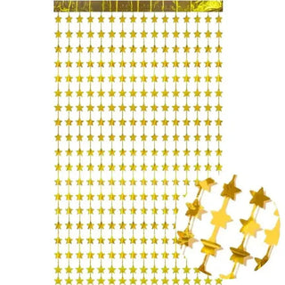 Gold Star Foil Backdrop Curtain | Gold Party Supplies NZ
