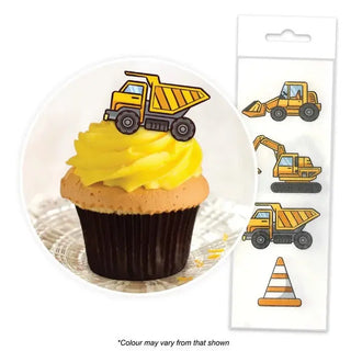 Construction Edible Wafer Toppers - 16 Pkt
