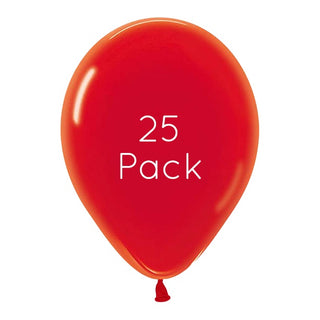 Red Balloons | Latex Balloons | 25 Pack of Balloons 