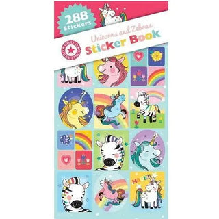 World Greetings | Unicorns & Zebras Sticker Book WEB5782 | Unicorn Party Theme & Supplies