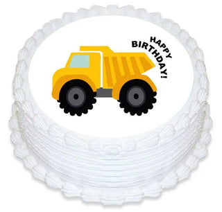 Dump Truck Edible Cake Image | Construction Party Theme & Supplies