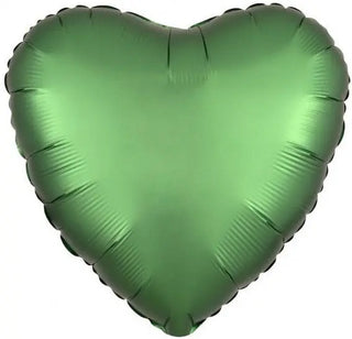 Satin Luxe Emerald Green Heart Foil Balloon