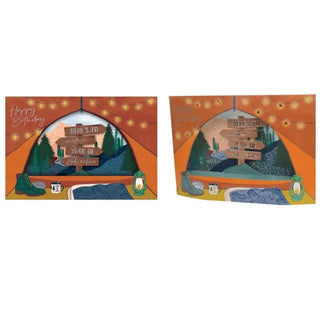 Camping Birthday Card - Paper Pop up Card | Camping Party Theme  & Supplies