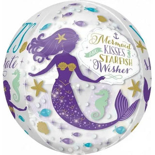 Mermaid Wishes Orbz Balloon | Mermaid Party Supplies