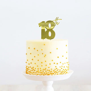 18th Gold Cake Topper | 18th Birthday Party Theme & Supplies |