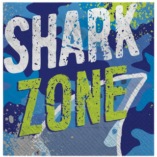 Shark Zone Napkins | Shark Party Supplies