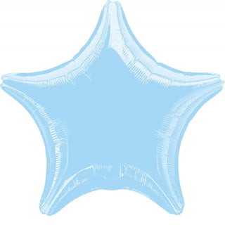 Metallic Pearl Pastel Blue Star Foil Balloon | Baby Shower Party Theme & Supplies | Anagram