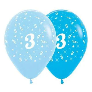 Sempertex | 6 Pack Age 3 Balloons - Blue & Royal Blue |
