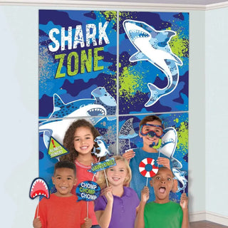 Shark Scene Setter & Photo Props | Shark Party Supplies