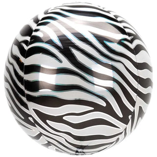 Zebra Print Orbz Balloon | Zebra Print Party Supplies