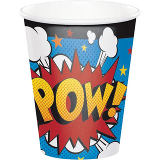 Superhero Slogans Cups | Superhero Party Supplies