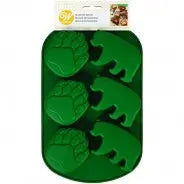 Wilton | 6 cavity adventure bear silicone mould | woodland party supplies 
