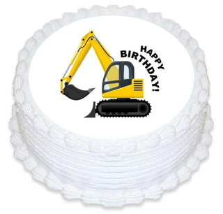 Digger Edible Cake Image | Construction Party