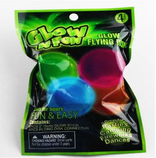 Unknown | Glow in the Dark Flying Disc - 4 Pkt | Glow in the Dark Party Supplies NZ