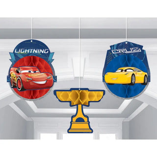 Disney Cars 3 Honeycomb Decorations | Disney Cars Party Supplies