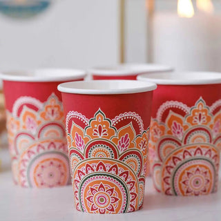 Ginger Ray | Multicoloured Paper Diwali Cups | Diwali Party Supplies NZ