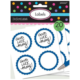 Blue Labels | Blue Party Supplies