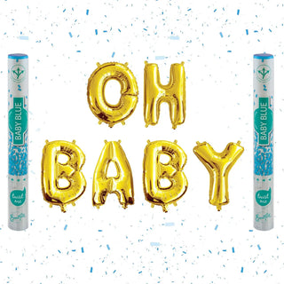 Boy Gender Reveal Cannon Kit | Gender Reveal Party Supplies