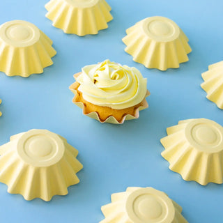 Pastel Yellow Bloom Cupcake Baking Cups | Yellow Party Supplies NZ