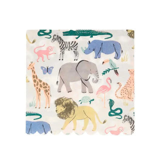 Meri Meri | Safari Animals Napkins | Safari Animal Party Supplies