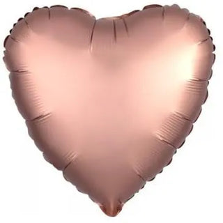 Anagram | Satin Luxe Rose Gold Heart Foil Balloon |  RoseGold Heart Balloon