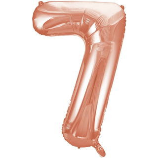 Meteor | Giant Rose Gold Number Foil Balloon - 7 