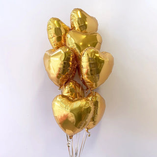 Gold Heart Balloon Bouquet | Wedding Balloons Wellington