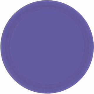 Purple Round Lunch Plates