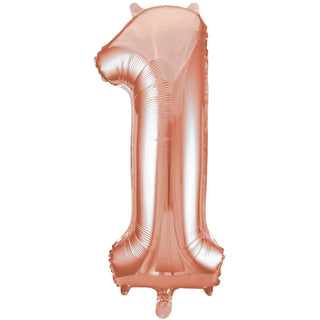 Meteor | Giant Rose Gold Number Foil Balloon - 1