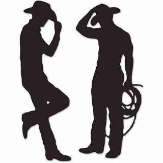 Biestie | western cowboy silhouette cutouts | western cowboy party supplies nz 