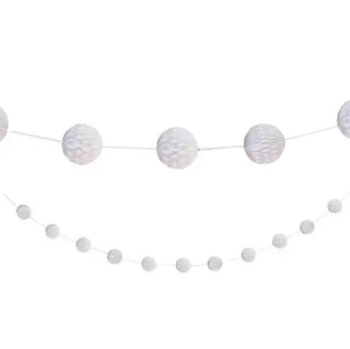 White Honeycomb Ball Garland | White Event