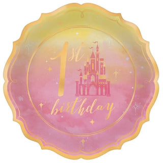 Disney Princess 1st Birthday Plates | Disney Princess Party Supplies