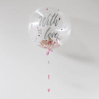 Personalised With Love Bubble Balloon | Confetti Balloon